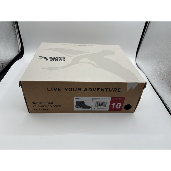 Eddie Bauer Women's Balasana Lace Up Fur Lined Winter Ankle Boot Size 10 Black - Picture 4 of 7